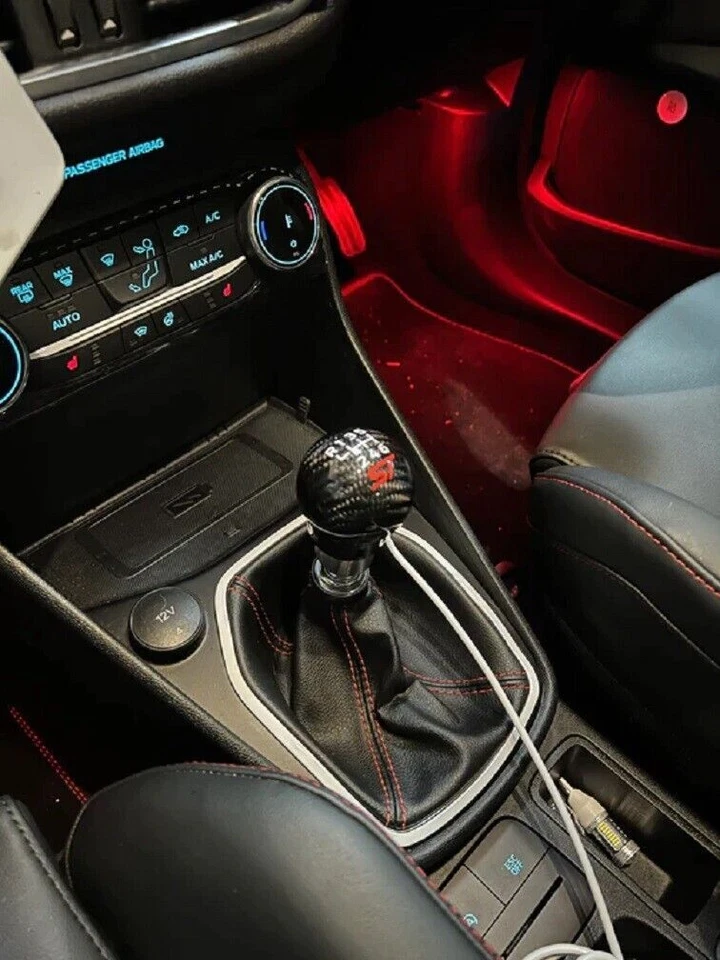 ST CARBON SHIFT GEAR KNOB For FORD FOCUS MK2 MK3 MK4 FIESTA MK7 MK8 RS LW LZ WZ Foto 4 de 4