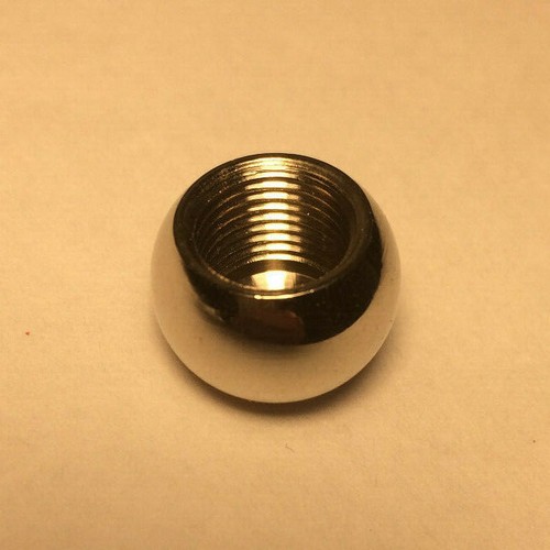 New 1/2" Diameter Brass Ball Finial, Cap, Nickel Plated, 1/8F Tap #BF183N - Picture 3 of 3