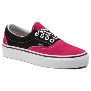 vans pink black