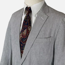 J Crew Ludlow Blazer Sport Coat Mens 42R Cotton Linen Blend Micro Stripe Somelos