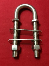 BOW STERN EYE U BOLT 1/2" STAINLESS STEEL BOAT MARINE FREE SHIPPING