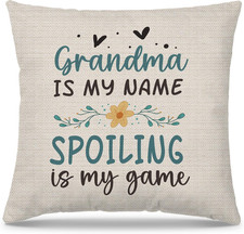 Grandma Pillow Covers 18x18, Grandma Gifts from Grandchildren, Best Grandma Gift