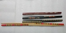 4 Sets Of Chopsticks. Lacquerware With Inlay and Wood VINTAGE RETRO UNIQUE STYLE
