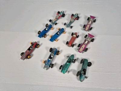11 x Vintage Matchbox Lesney Metall Rennwagen Restaurationsprojekt, stark gebraucht 