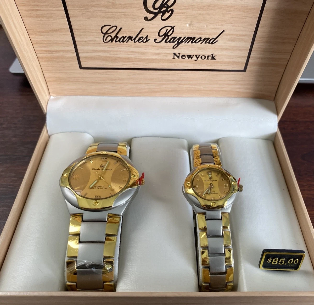 His & Her Charles Raymond Watches Stainless Steel Back Water Resistant Charles Raymond Wrist watch CR main image 2