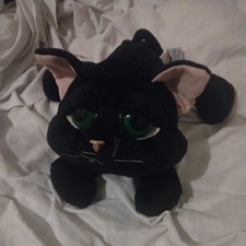 Russ SHADOW THE BIG EYED BLACK CAT 11" Plush STUFFED ANIMAL TOY