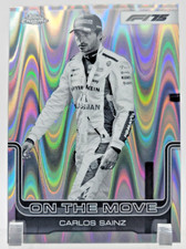 2025 Topps Chrome Formula 1 Raywave #189 Carlos Sainz On The Move Williams F1