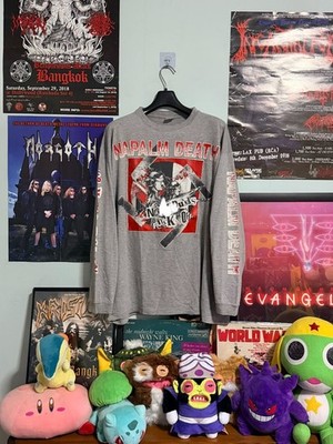 Vintage Napalm Death Naz F Off LS 1993 Grindcore Shirt