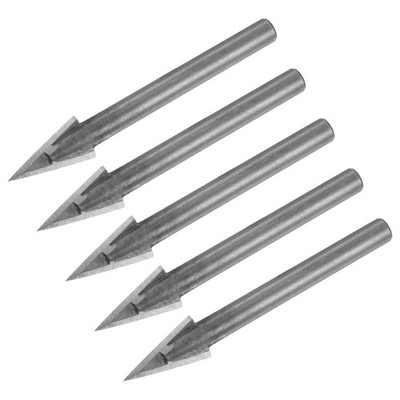 5pcs V-Nut Fräser 1/4 Schaft 10mm Durchmesser 30 Grad für V-Type Fräser