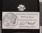 Puzzle Piece 999 Fine Silver Hand Pour 2.42 Grams Solid W/ COA