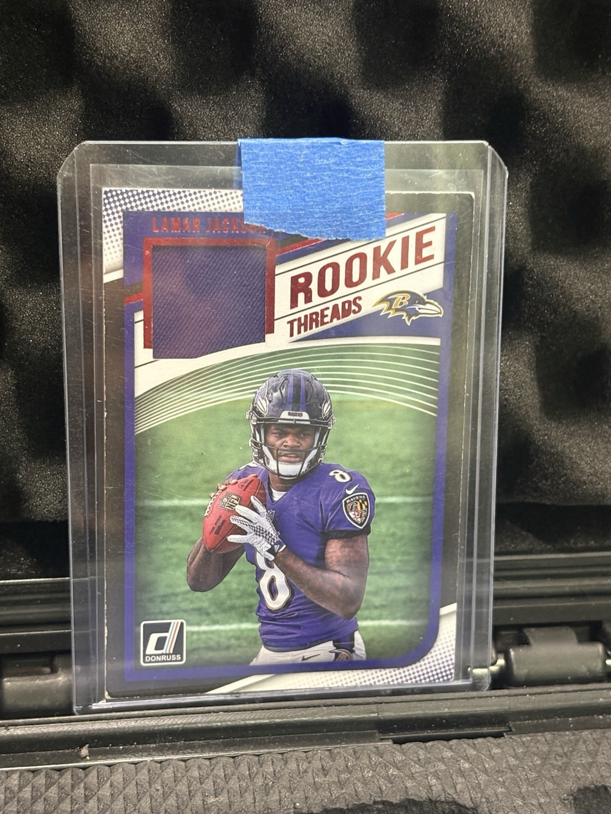 2018 Panini Donruss Optic Lamar Jackson RT-LJ Rookie Threads Ravens Player Worn