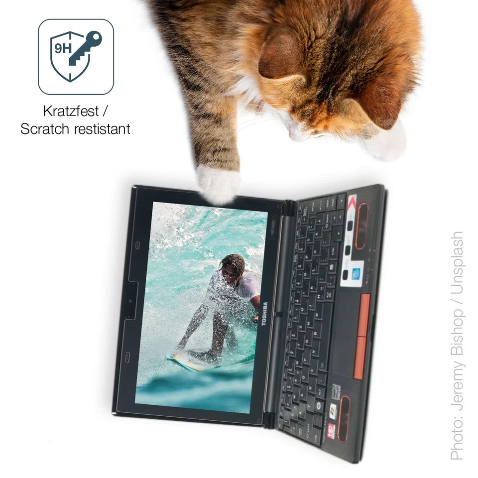 2x Screen Protector for Toshiba NB550D 10 Zoll matte Flexible Glass 9H dipos - Image 3 of 4