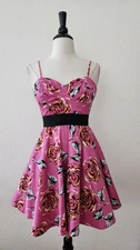 Anthropologie Dress New Size Small XS Pink Floral Ruffles Coquette Formal Prom