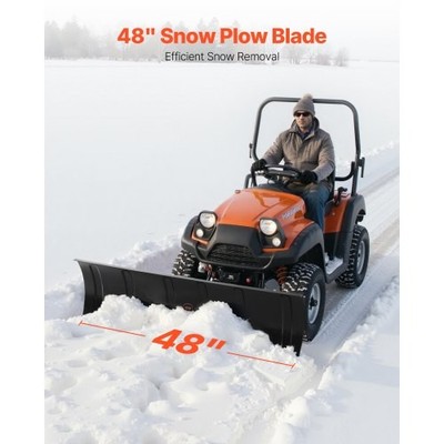 Snow Plow Kit, 48in Universal Snow Plow Attachment, Height & Left-Right Adjustab