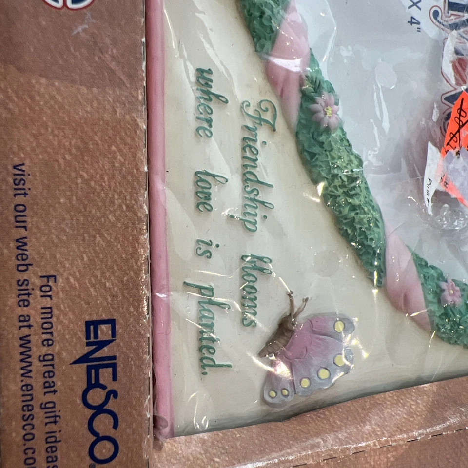 Marco de fotos Simply Love 6”x4” de Enesco - Diseño de flores de amistad - Nuevo en caja Foto 3 de 4