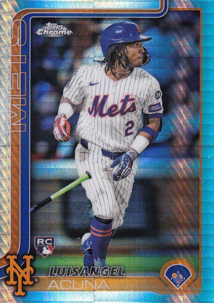 LUISANGEL ACUNA TOPPS CHROME ROOKIE PRISM REFRACTOR RC NEW YORK METS #56 2025 25