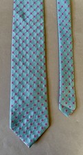 BROOKS BROTHERS Light Blue Pink Floral 3.5 inch Woven Silk Mens Tie MSRP 99