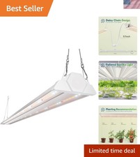 1 Pack 4ft LED Grow Light, 60W 350W Equivalent, Sunlike Full Spectrum Integra...