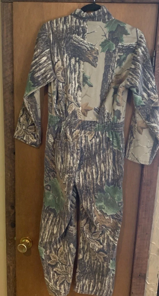 Vintage USA Made Cabelas Coveralls Kids Youth Large Realtree Camo  14 Reg Turkey - Image 4 of 4