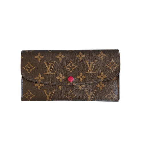 Louis Vuitton LV Monogram Pattern Coated Canvas Emilie Wallet