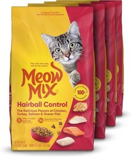 Meow Mix Hairball Control Dry Cat Food, 3.15 Pound Bag (Pack of 4) 2.62 per pound