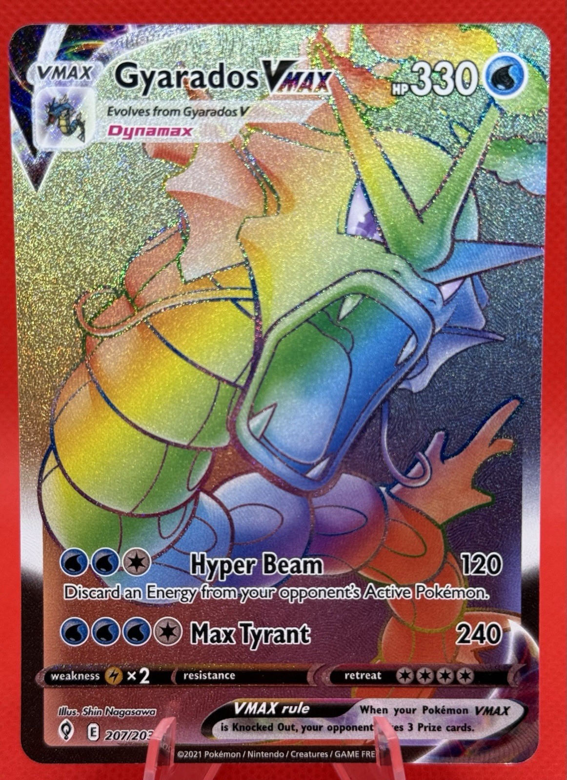 Pokemon Evolving Skies "Gyarados VMAX" 207/203 / Secret Rare / Near Mint