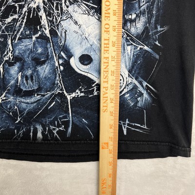 RARE Vintage Slipknot T-Shirt Men's L All Over Print Shattered