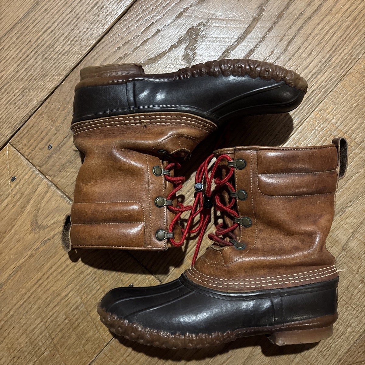 LL BEAN Maine Hunting Shoe Duck Boots Made USA Sz 9 Women display picture 3