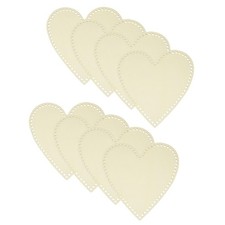 8Pcs Crochet Basket Base, 10 x 10" Basket Bottoms Heart Shape Wood Base