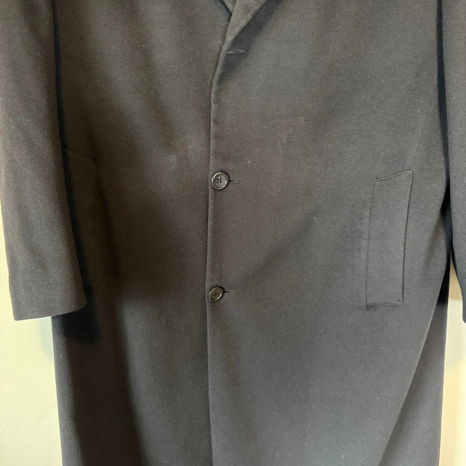 Abrigo Lanificio Fedora 100 % cachemir puro forrado negro gabardina Nordstrom Foto 4 de 4