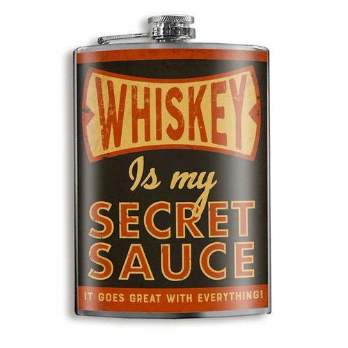 Trixie & Milo feiner Edelstahl 8 Oz Flachmann: Whiskey Is My Secret Sauce