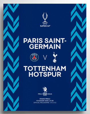 Programm UEFA Super Cup 13.8.2025 Paris SG - Tottenham Hotspur # Udine