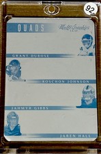 2023-24  Jahmyr Gibbs 1/1 RC Multi Graphics Leaf Quads TRUE 1/1