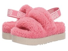 UGG Soft Oh Fluffita Slide Slippers Women's Sheepskin Sandal Pink Rose sz 7