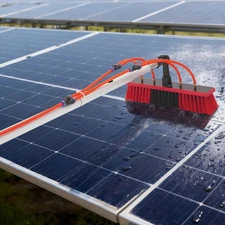 Long Reach Solar Panel Cleaning Brush Kit Outdoor Window Clean Water-Fed Rod Set