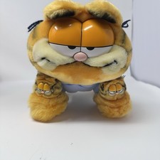 1978-1981 Dakin Garfield My Favorite Slippers Blue Pajamas Pj Plush