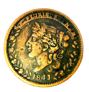 1841 HARD TIMES COIN PLURIBUS UNUM , MILLIONS FOR DEFENSE NOT ONE CENT FOR TRIB