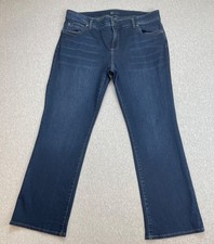 Kut from the Kloth Jeans Womens 16W Blue Cotton Blend Stretch Straight High-Rise