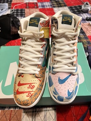 Size 13 - Thomas Campbell x Nike SB Dunk High What The for sale
