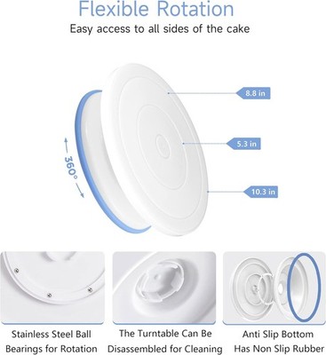 Cake Decorating Kit, 137pcs Cake Decorating Supplies With Cake Turntable For ...