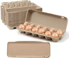 Egg Cartons Bulk, 12 Count, 15 Pack, Natural Pulp Material