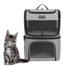 Cat Backpack Carrier for 2 Cats, Kittens or Small Dogs, Foldable Breathable...