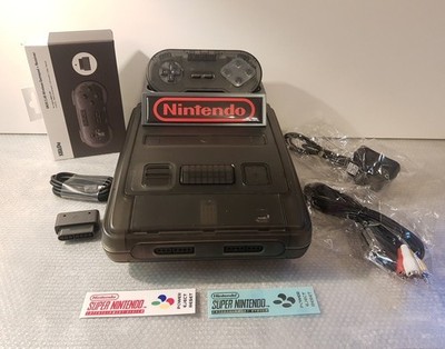 Super Nintendo Snes Konsole Transparent/Funk-Controller-schwarz/Bitte Lesen  