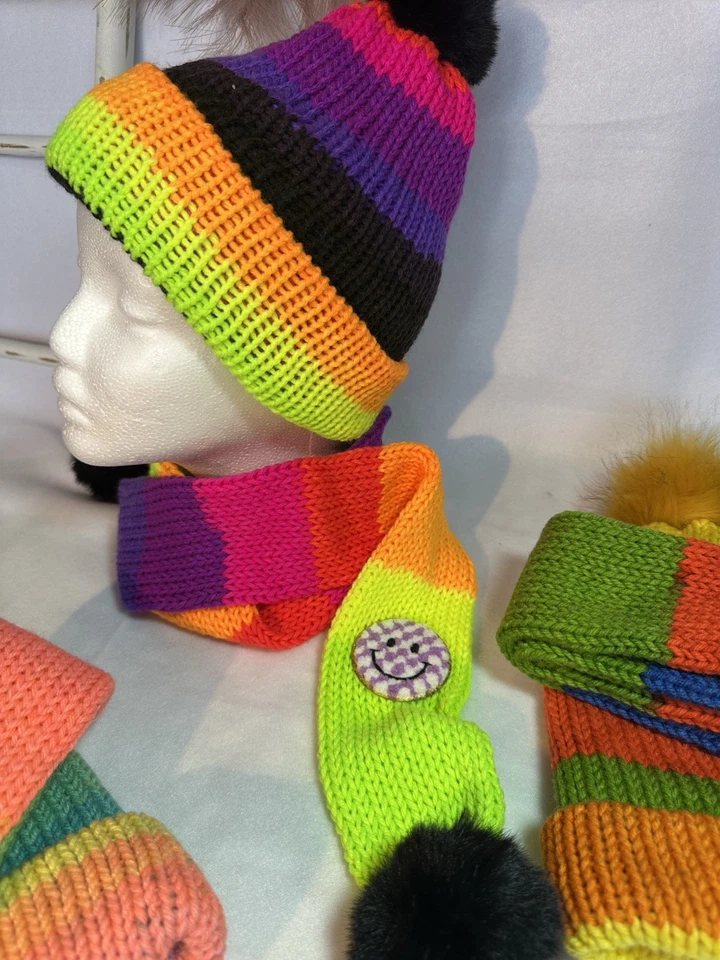 Juego de gorro y bufanda de punto para niños pequeños hecho a mano mejor para niños de 2 a 5 años Foto 2 de 4