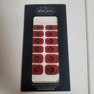 Blizzcon World of Warcraft Battle of Azeroth Blizzard Promo Nail Wrap Horde