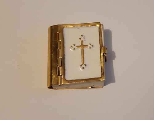 Miniatur Bibel goldfarben Metallabdeckung 1-1/4" x 1-1/4" religiös - Bild 2 von 7