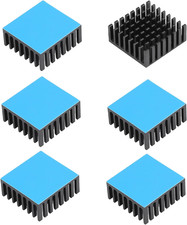 6pcs Small Heatsink 25x25x10mm / 0.98x0.98x0.39inch Aluminum Heat Sink Cooler..