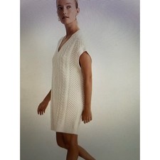 NWT Madewell cable knit oversize mini sweater dress extra small