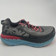 Hoka One One Bondi 5 Womens Size 9 Gray Blue Athletic Running Shoes Sneakers