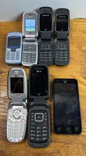 7- LG Sony Samsung Alcatel Tracfone Basic Flip Phone Camera Black 3 TESTED
